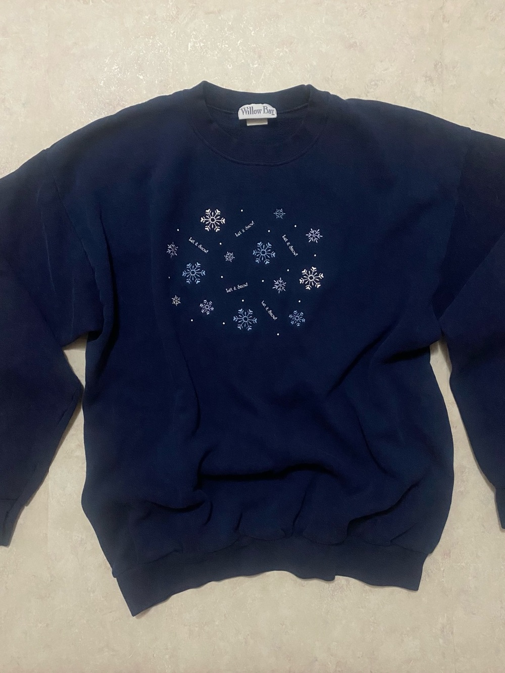 90s vintage embroidered christmas sweatshirt